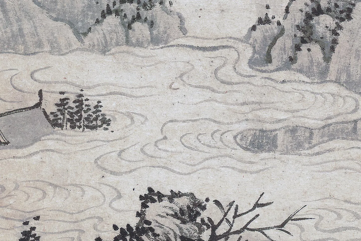 沈周山水画《春云叠嶂图》轴- 国画作品高清大图下载- 集古作网