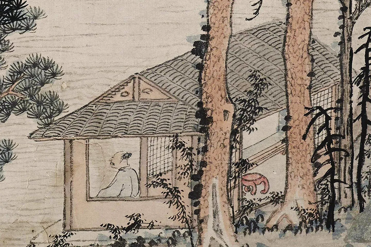 沈周山水《清江幽居图》轴- 国画作品高清大图下载- 集古作网