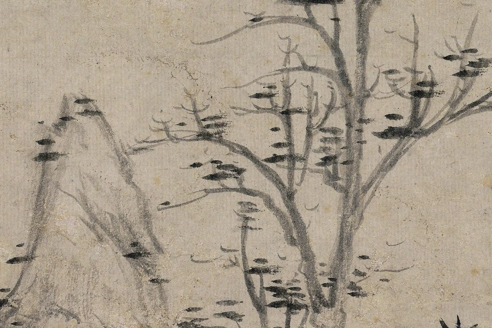 倪瓒《画竹石图》页- 国画高清图片下载- 集古作网