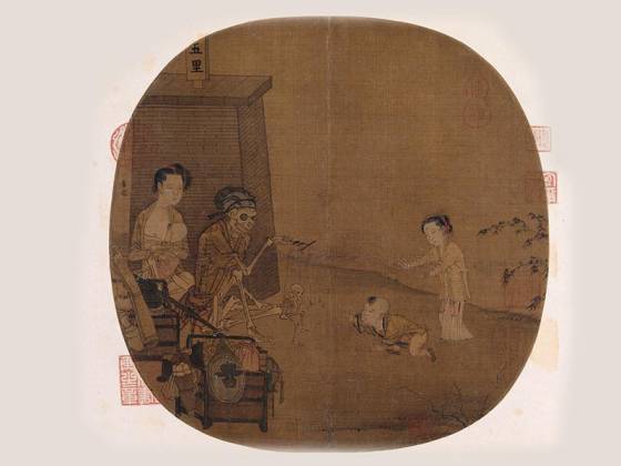 李嵩《骷髅幻戏图》团扇页
