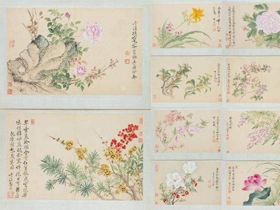 恽寿平花卉册(10幅)