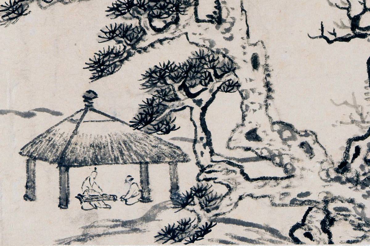 柳堉水墨诗意山水《李白拟古诗意图》页- 国画作品高清大图下载- 集古作网