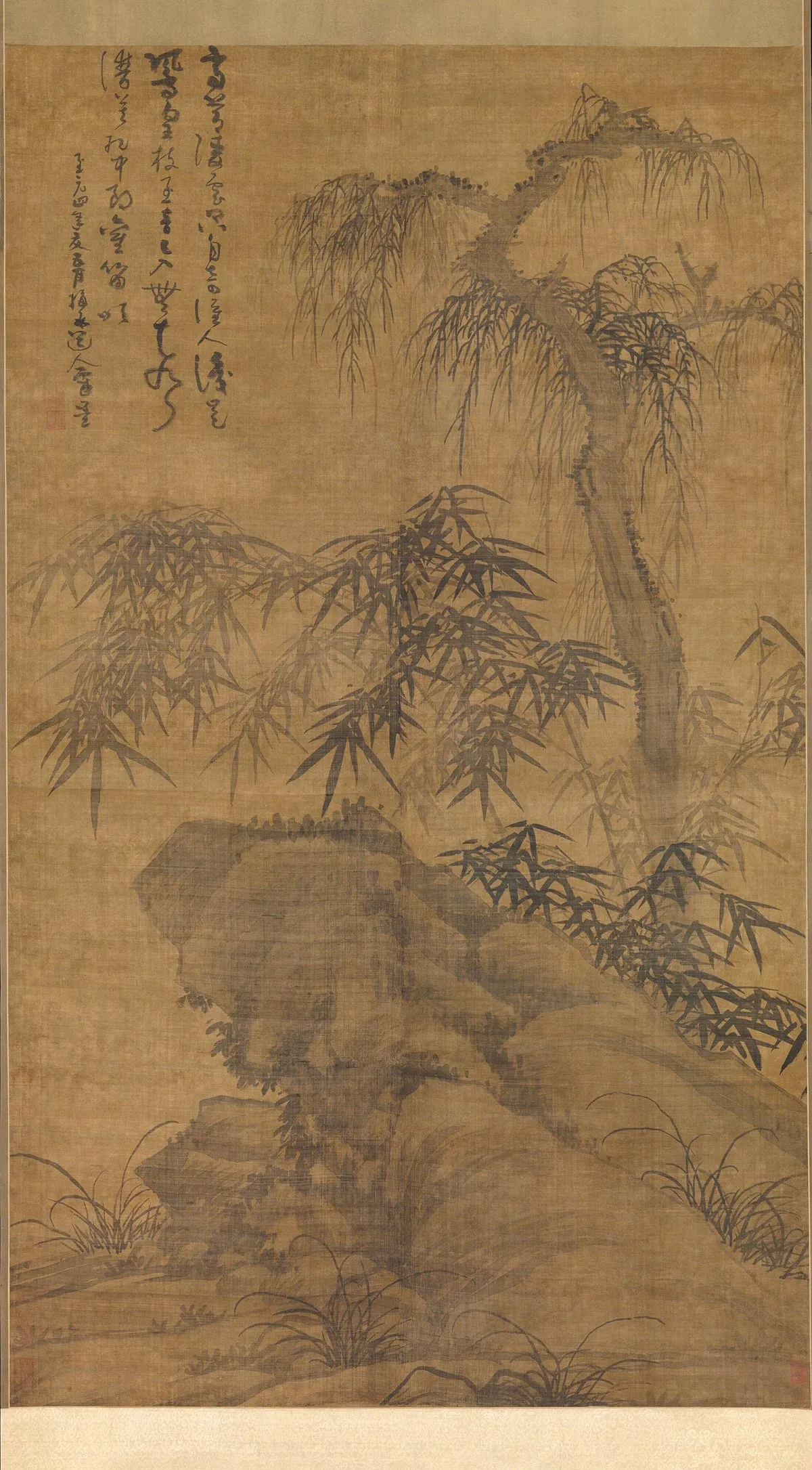 元吴镇《高节凌云图》