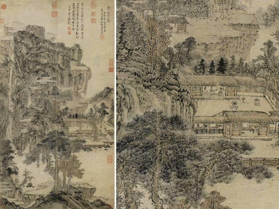 王蒙《东山草堂图》轴