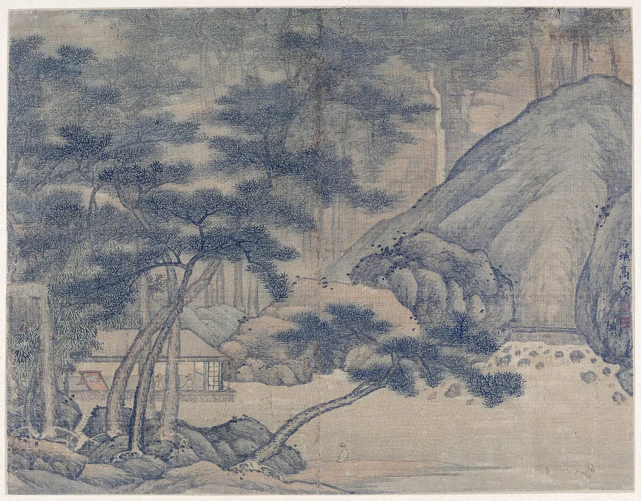 高岑山水画《访友图》