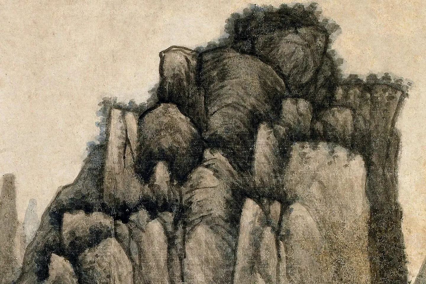 清龚贤《四景山水》 - 国画作品高清大图下载- 集古作网