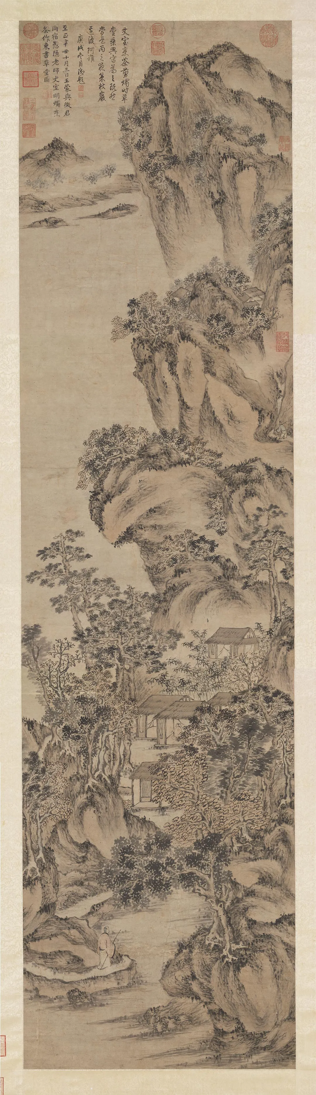 王蒙山水画《东书草堂图》