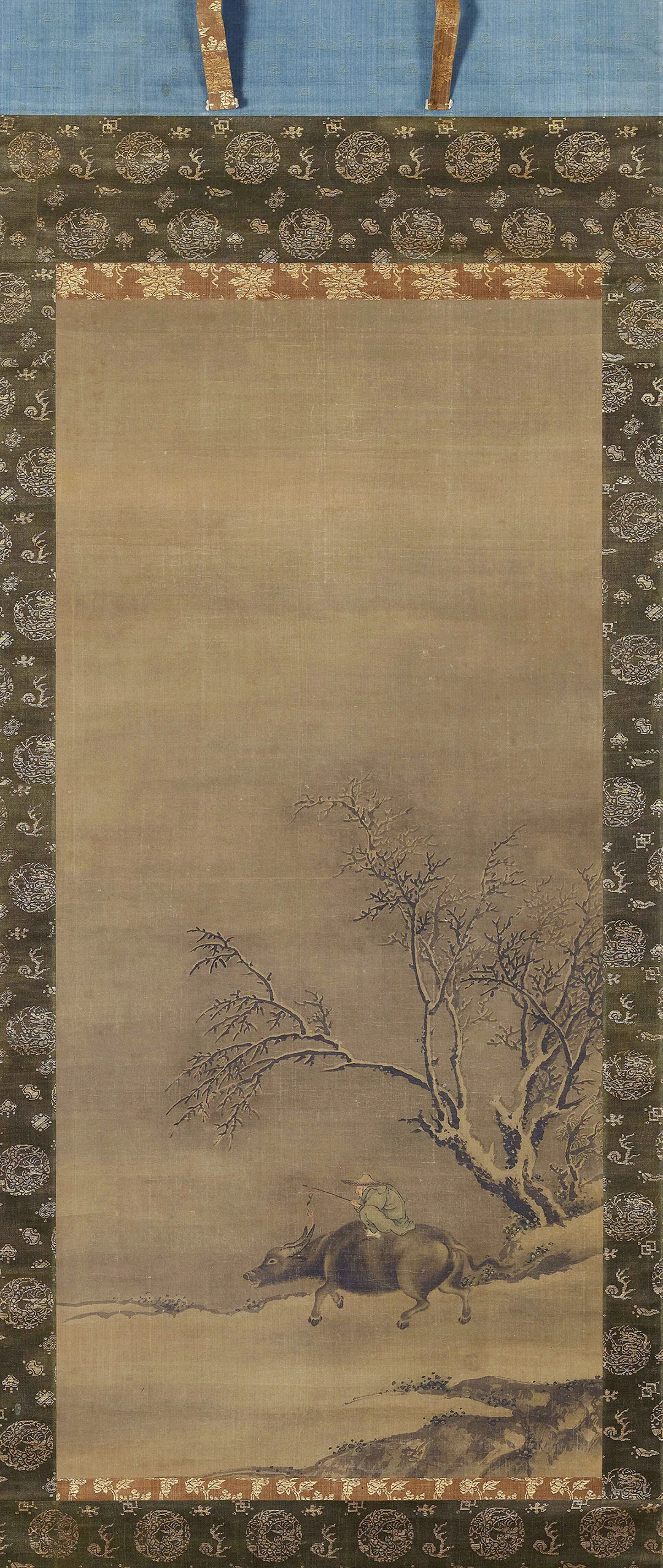 传北宋赵令穰《冬雪牧归图》