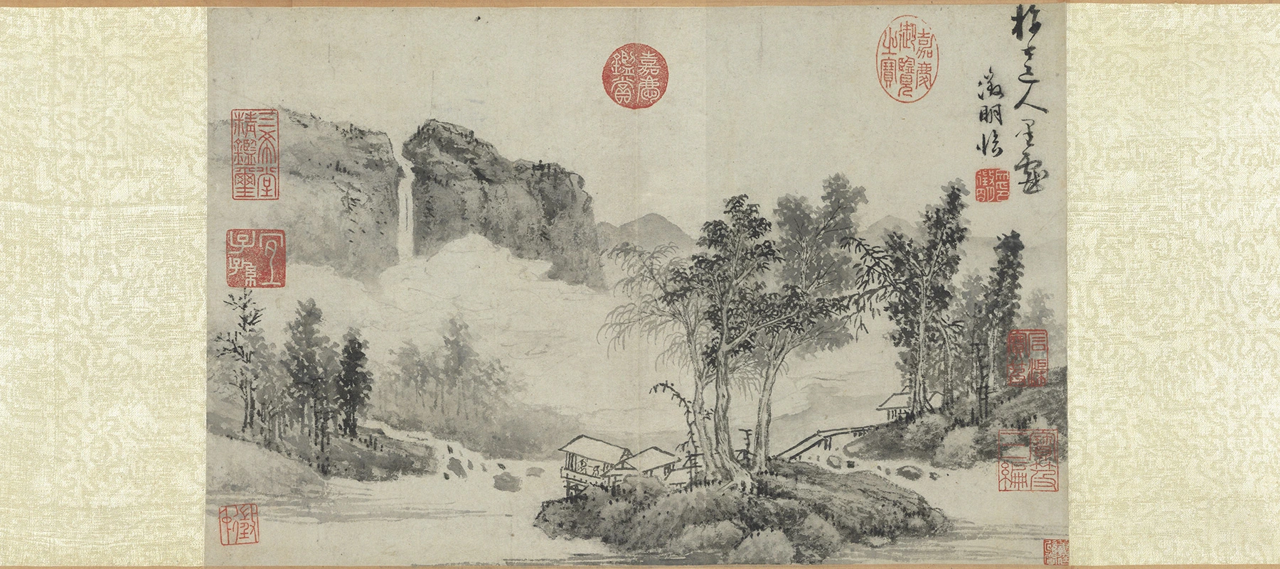 明文徵明仿吴镇山水卷