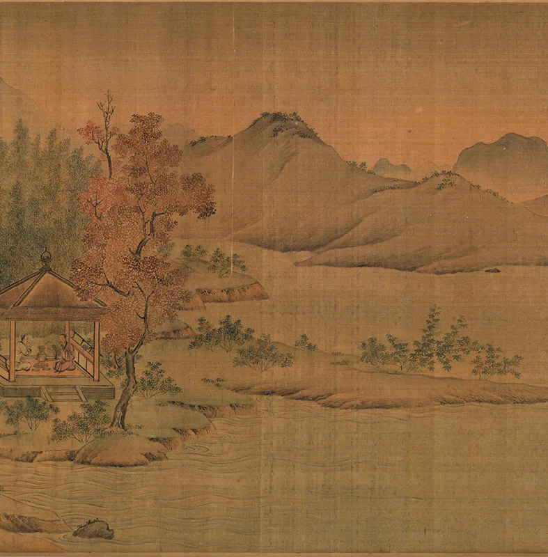 宋赵令穰《陶潜赏菊图》卷_14