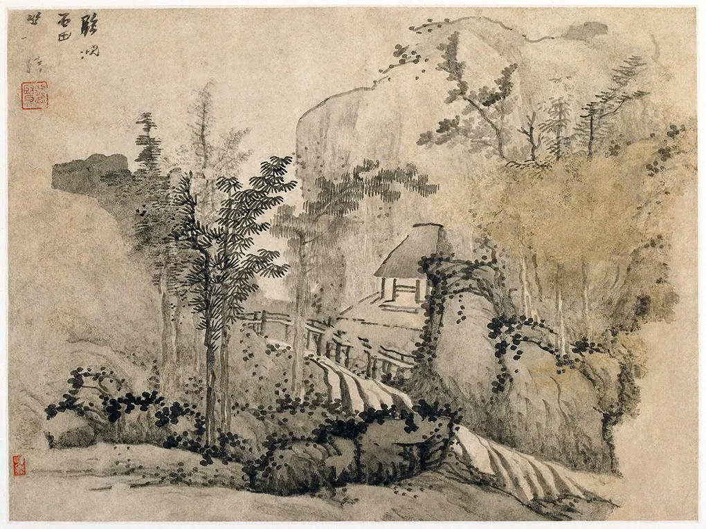 清龚贤《四景山水册》-(1)