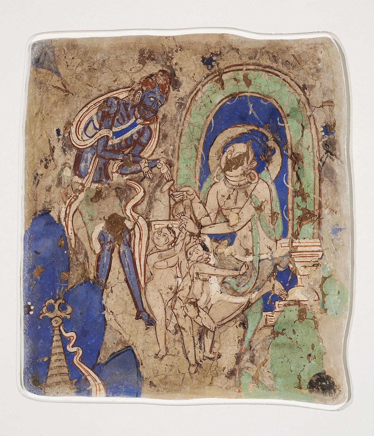 克孜尔千佛洞壁画《须达拿施舍子女图》