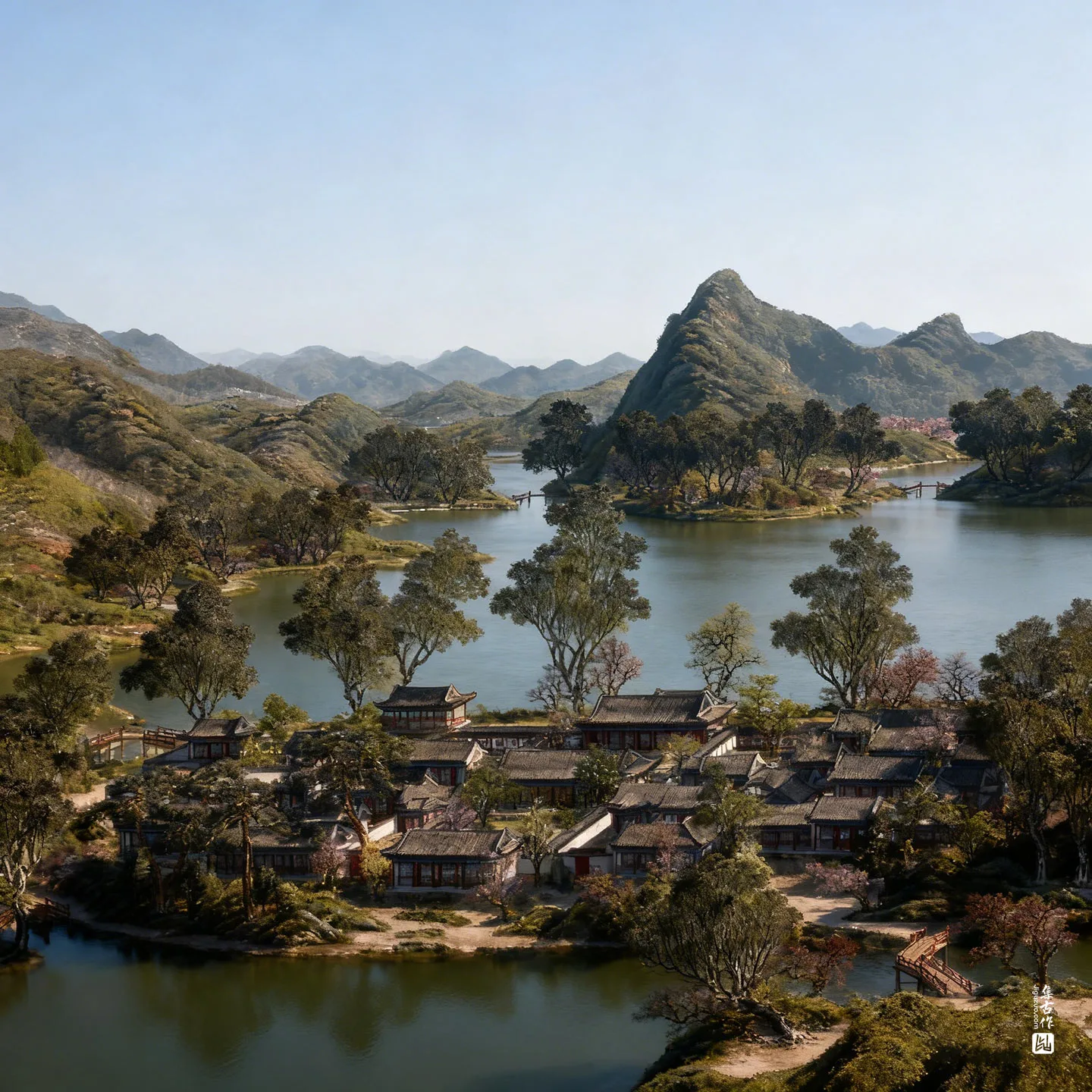 圆明园四十景图·九洲清晏实景图