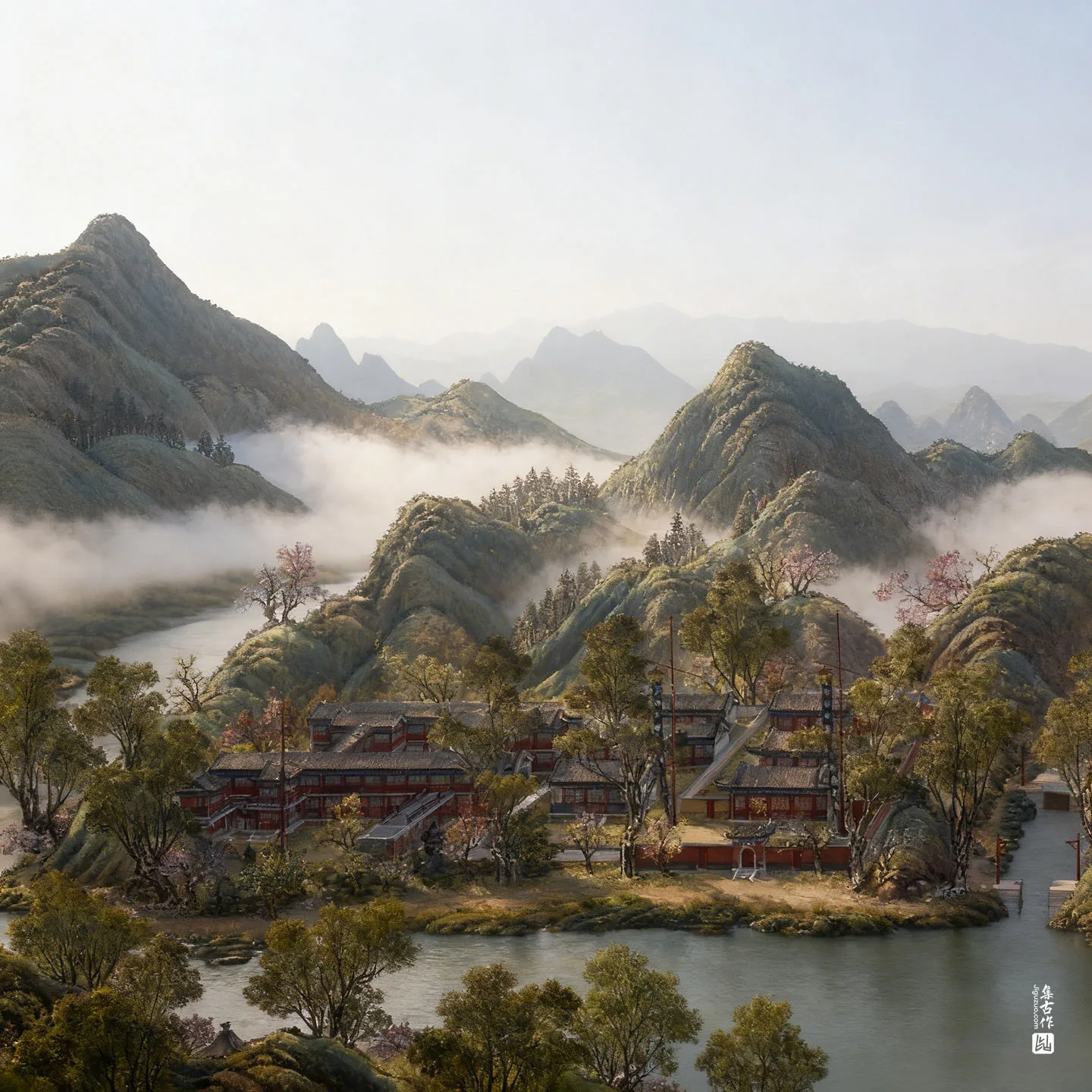 圆明园四十景图·日天琳宇实景图