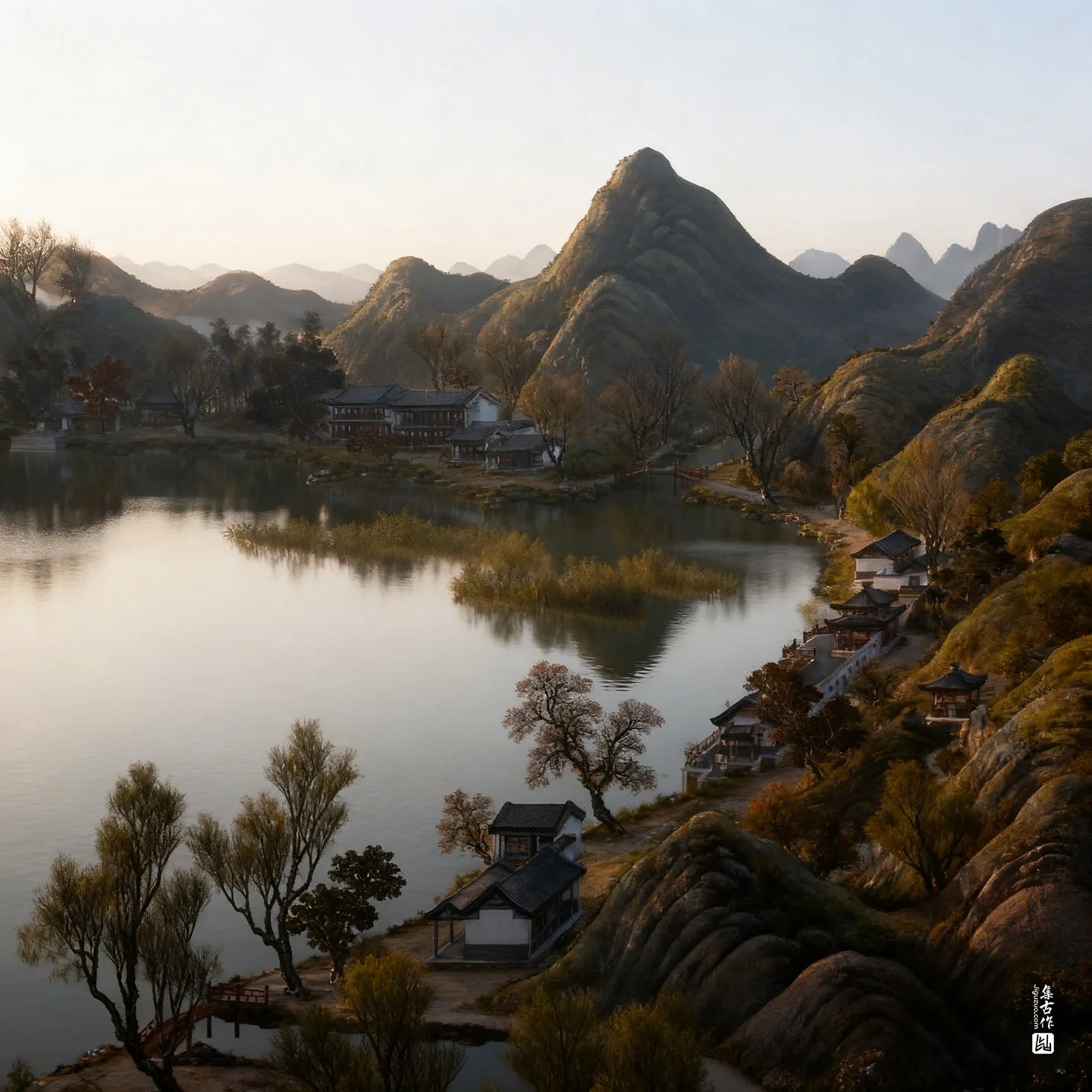 圆明园四十景图·涵虚朗鉴实景图