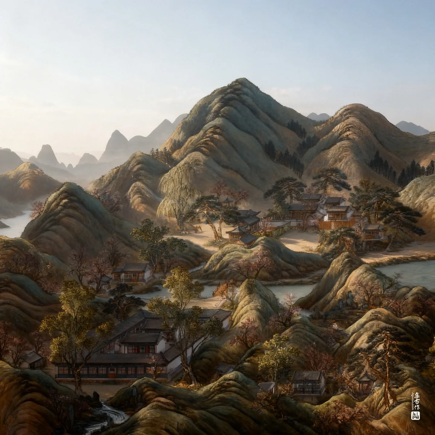 圆明园四十景图·武陵春色实景图