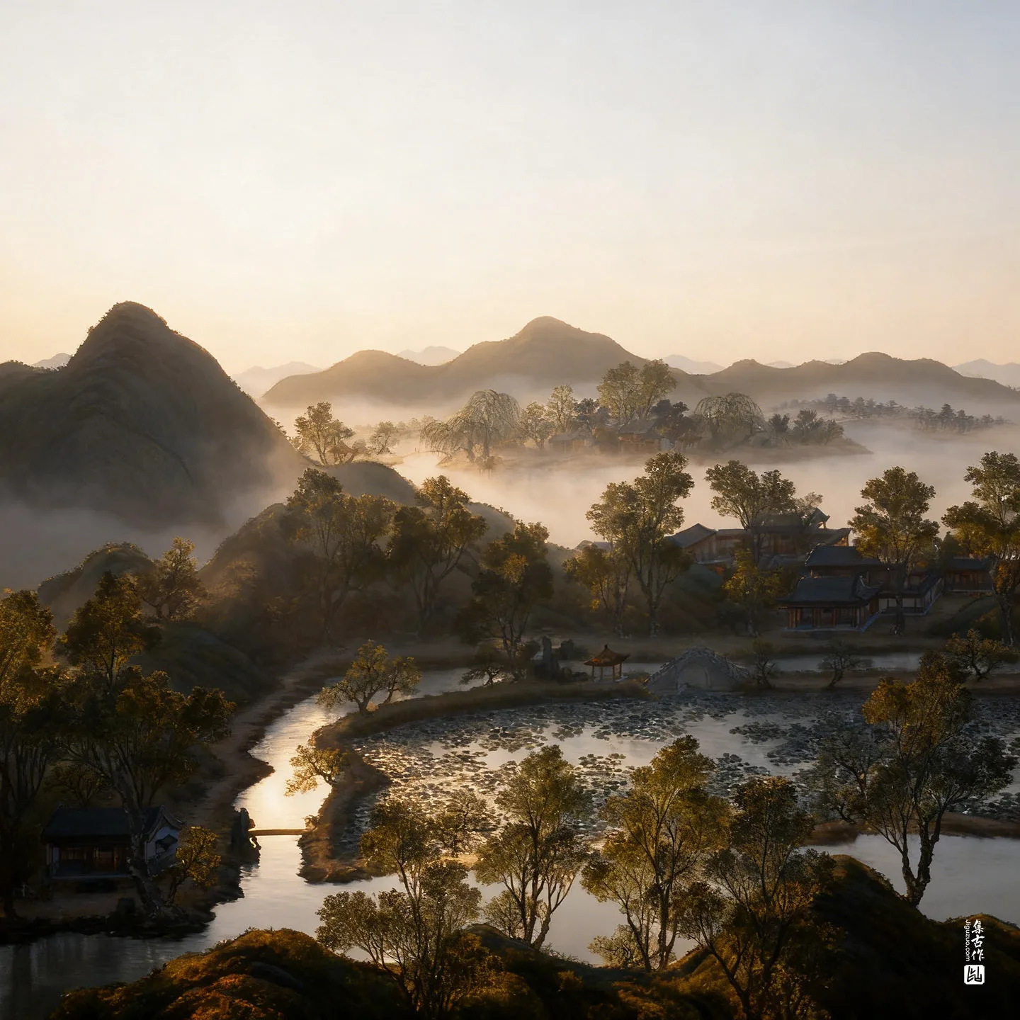 圆明园四十景图·多稼如云实景图