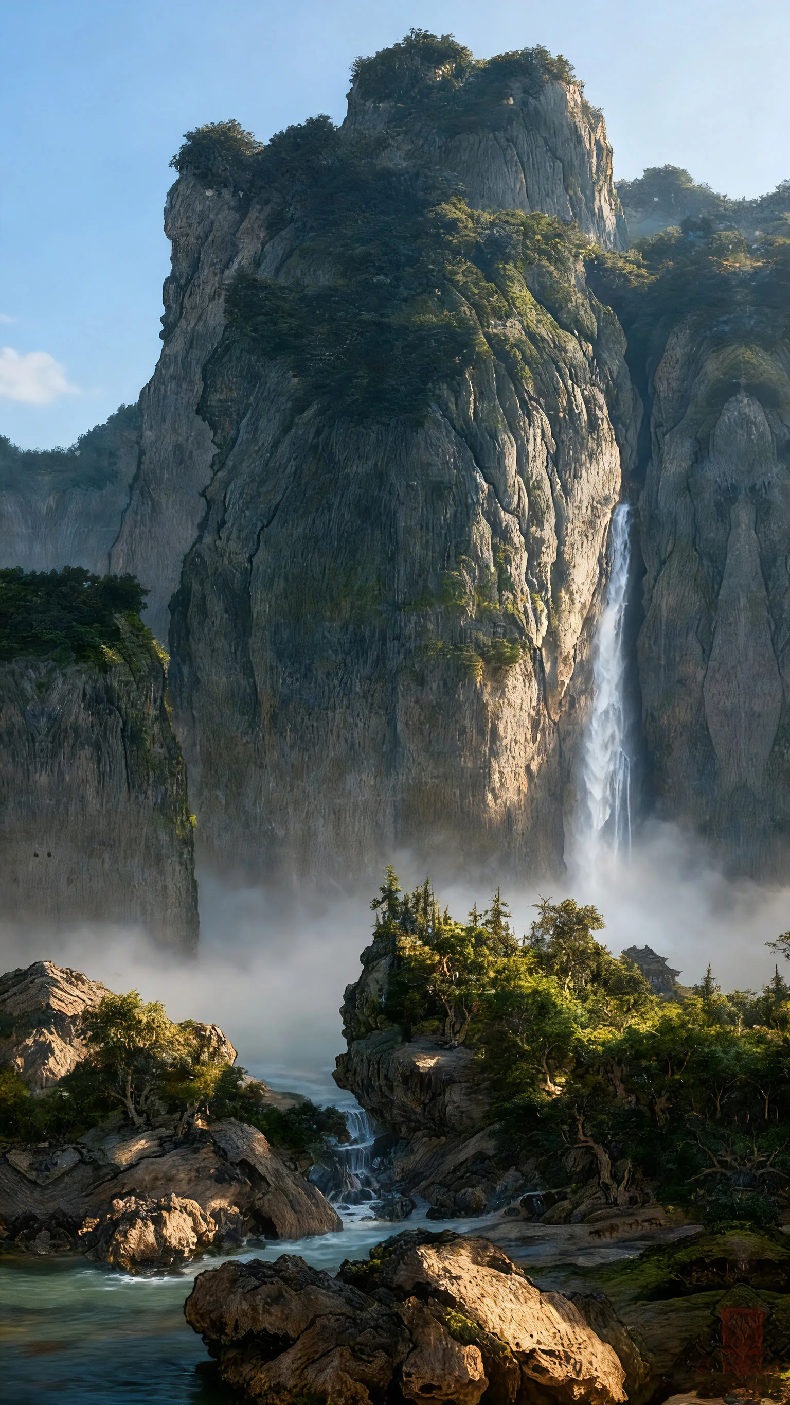 AI复原的《溪山行旅图》实景图参考