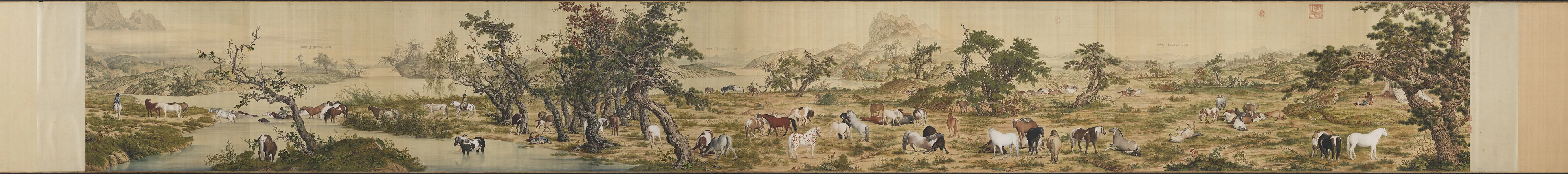 清郎世宁《百骏图》卷