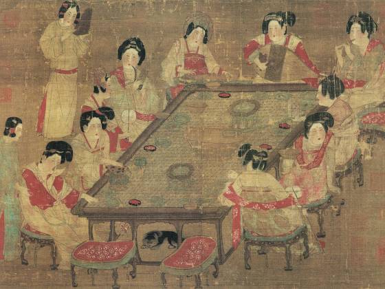 唐人《宫乐图》轴