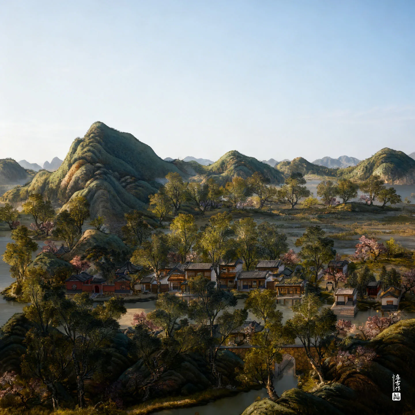 圆明园四十景图·北远山村实景图