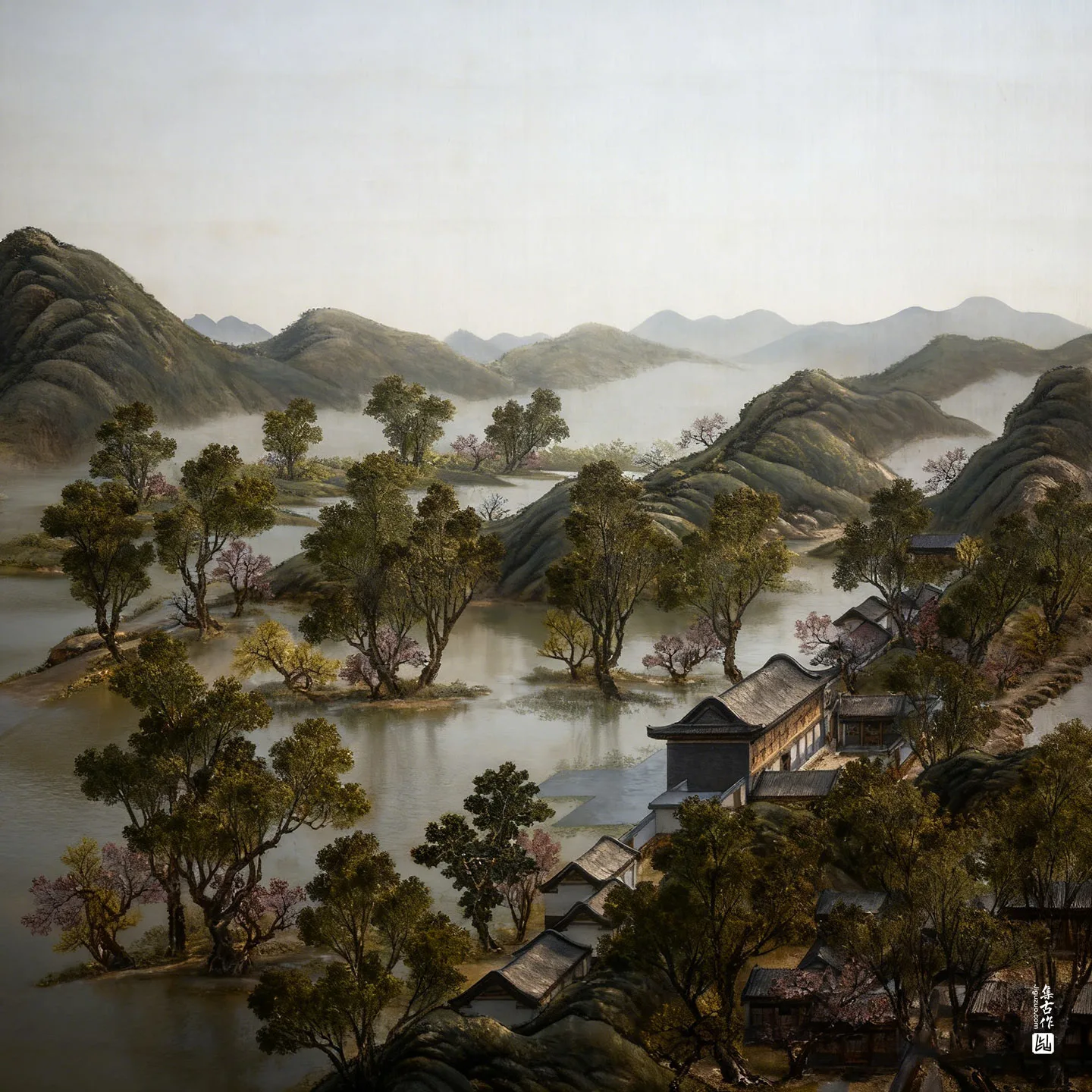 圆明园四十景图·山高水长实景图