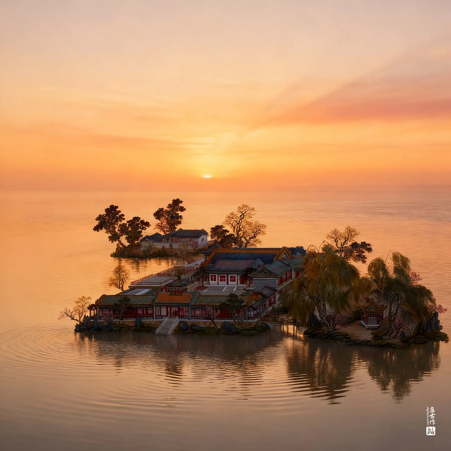 圆明园四十景图·蓬岛瑶台实景图