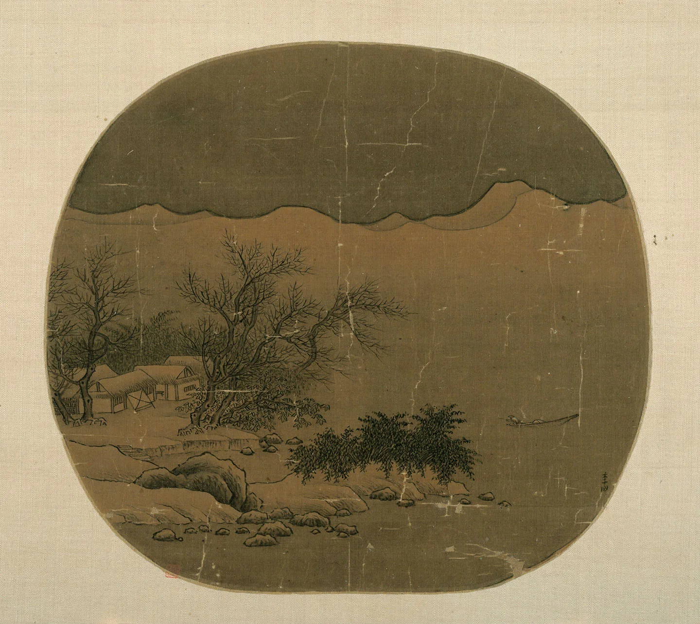 传宋初·李成《归渔图》团扇页