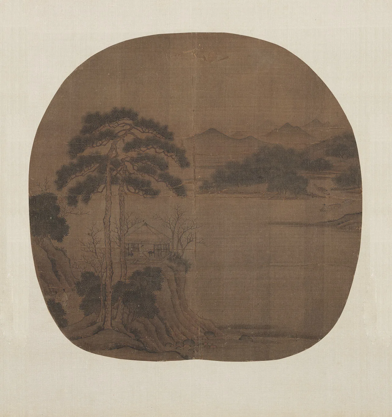 传宋赵伯驹《松斋迟客图》页