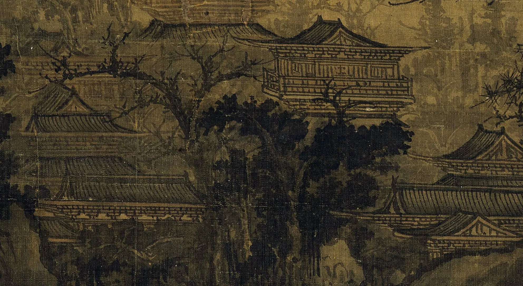 郭熙《早春图》建筑楼阁