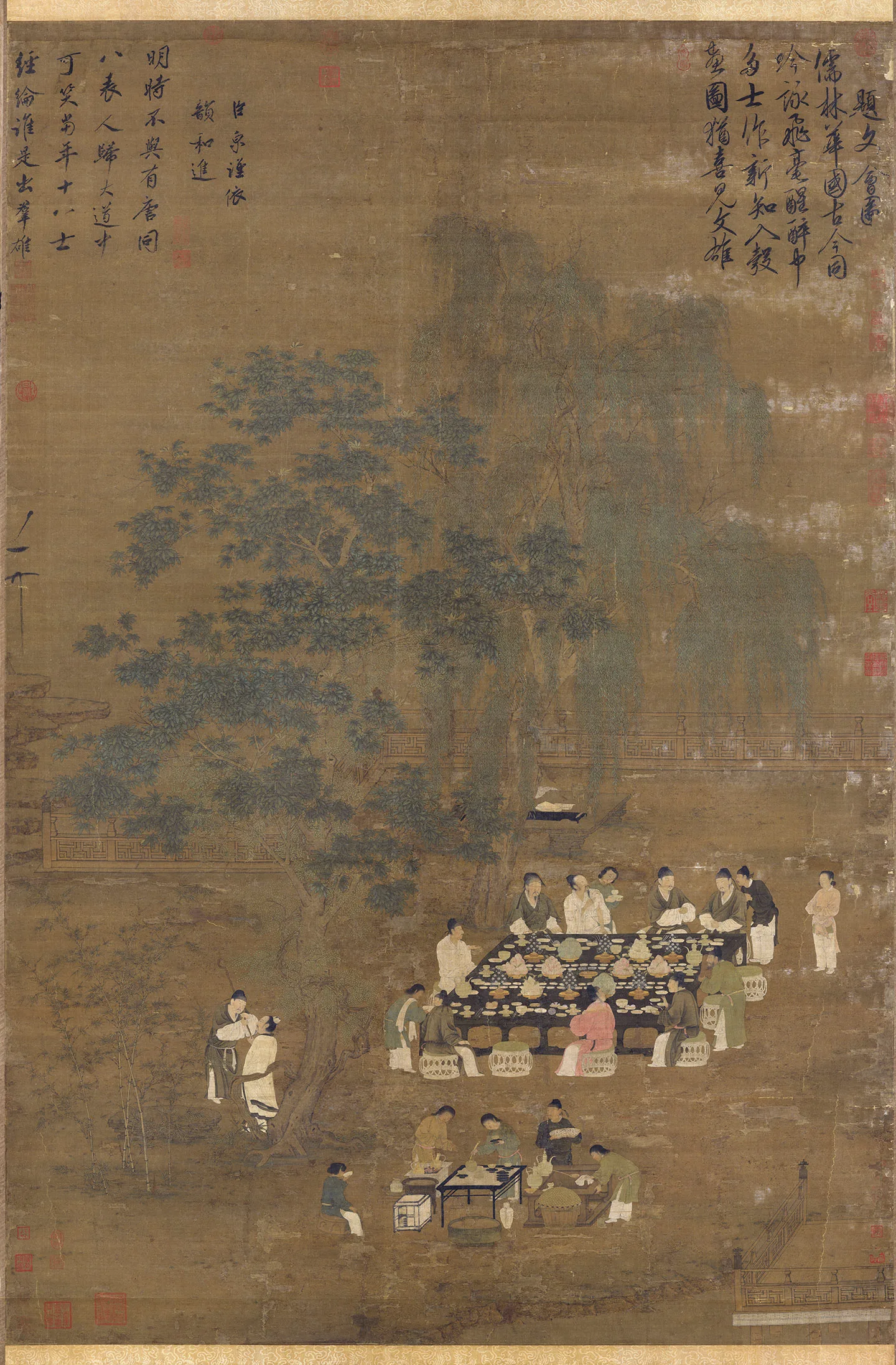 传宋徽宗《文会图》高清图片