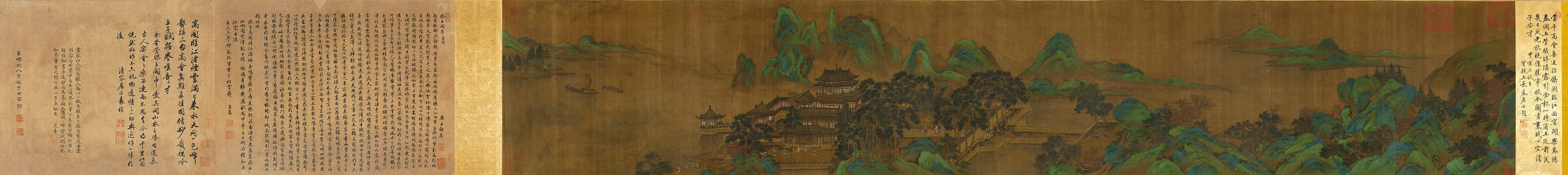 传宋赵伯驹《滕王阁宴会图》卷