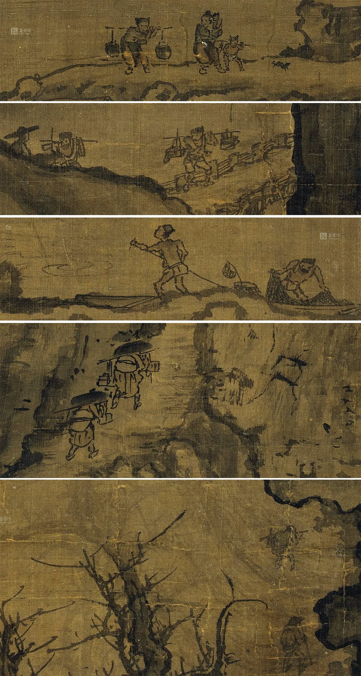 高清局部早春图中的人物