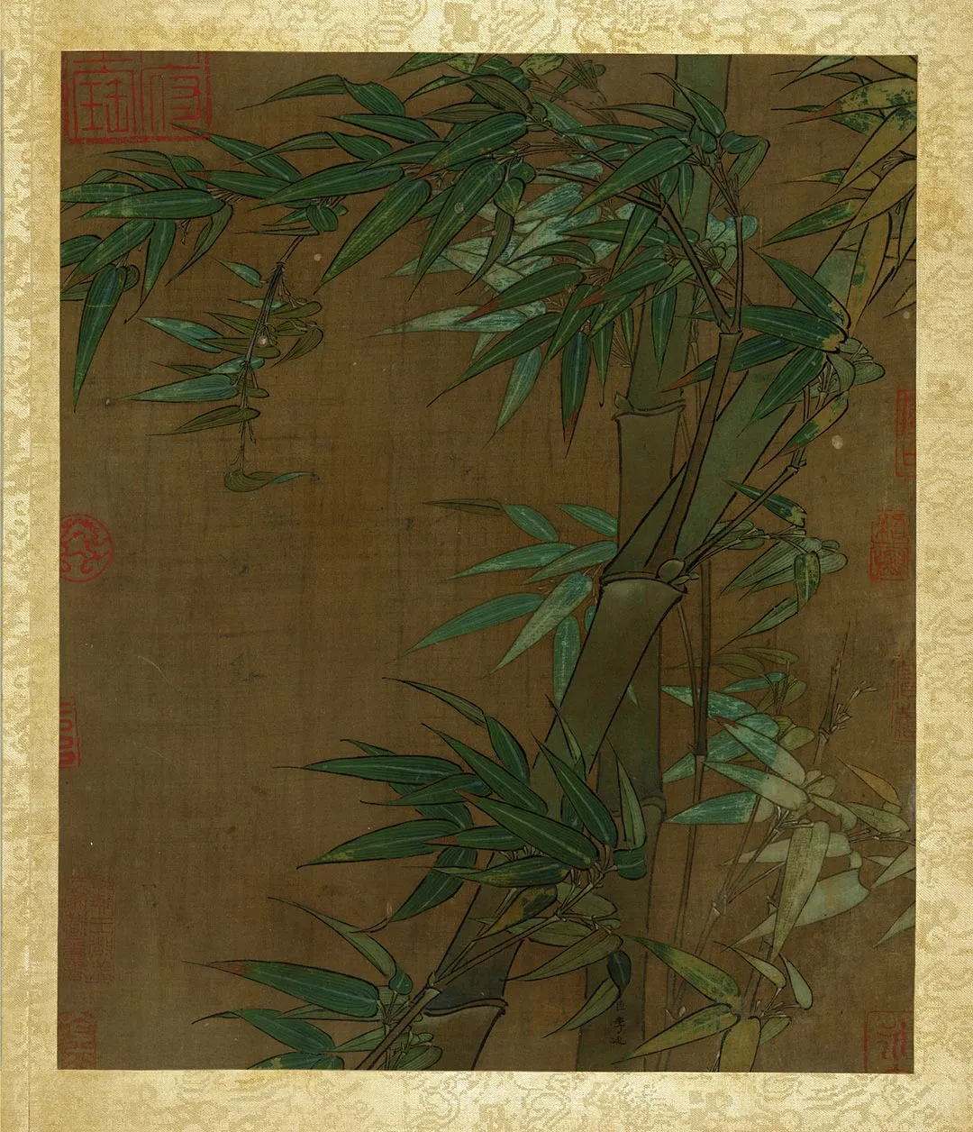 集古名绘《宋李迪双钩画竹》页