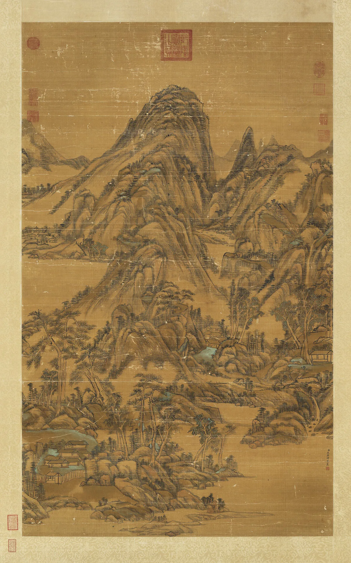 清王原祁《重山叠嶂图》轴