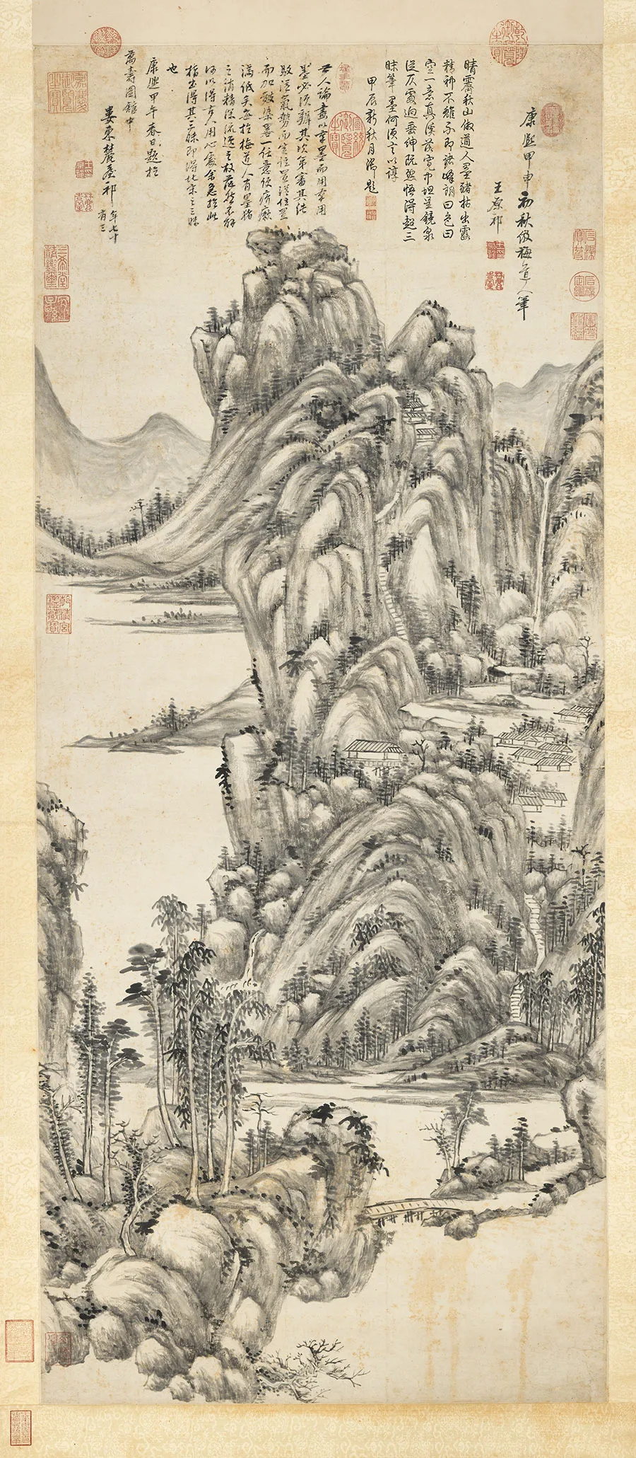 王原祁《秋山晴霁图》轴