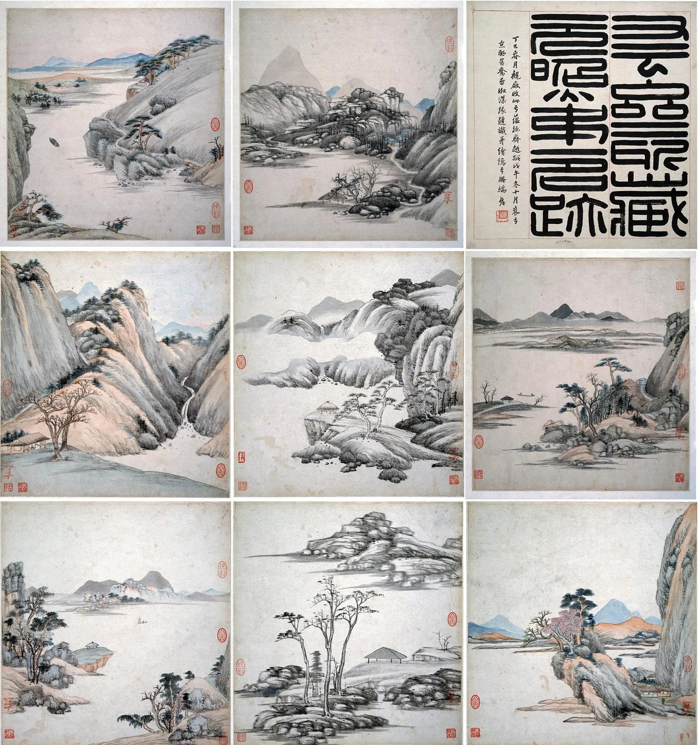 王鉴仿古山水《湘碧居士仿古册》_03