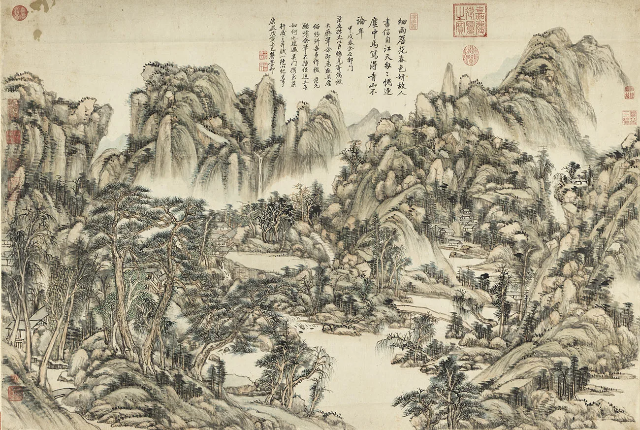 清王原祁《仿黄公望山水》轴