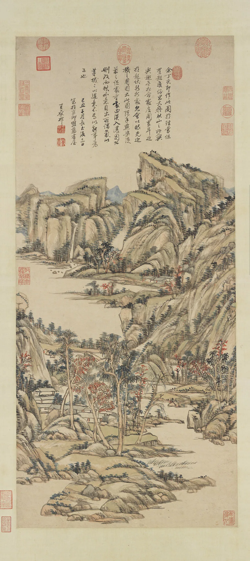 清王原祁山水《秋山图》轴