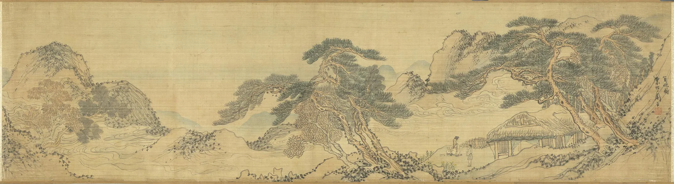 周臣山水画《宜晚图》卷