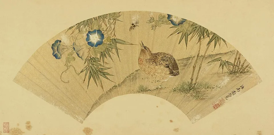 周之冕竹鸟牵牛花