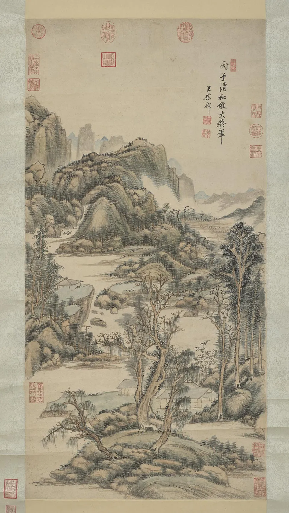 王原祁山水画《仿大痴山水笔意》