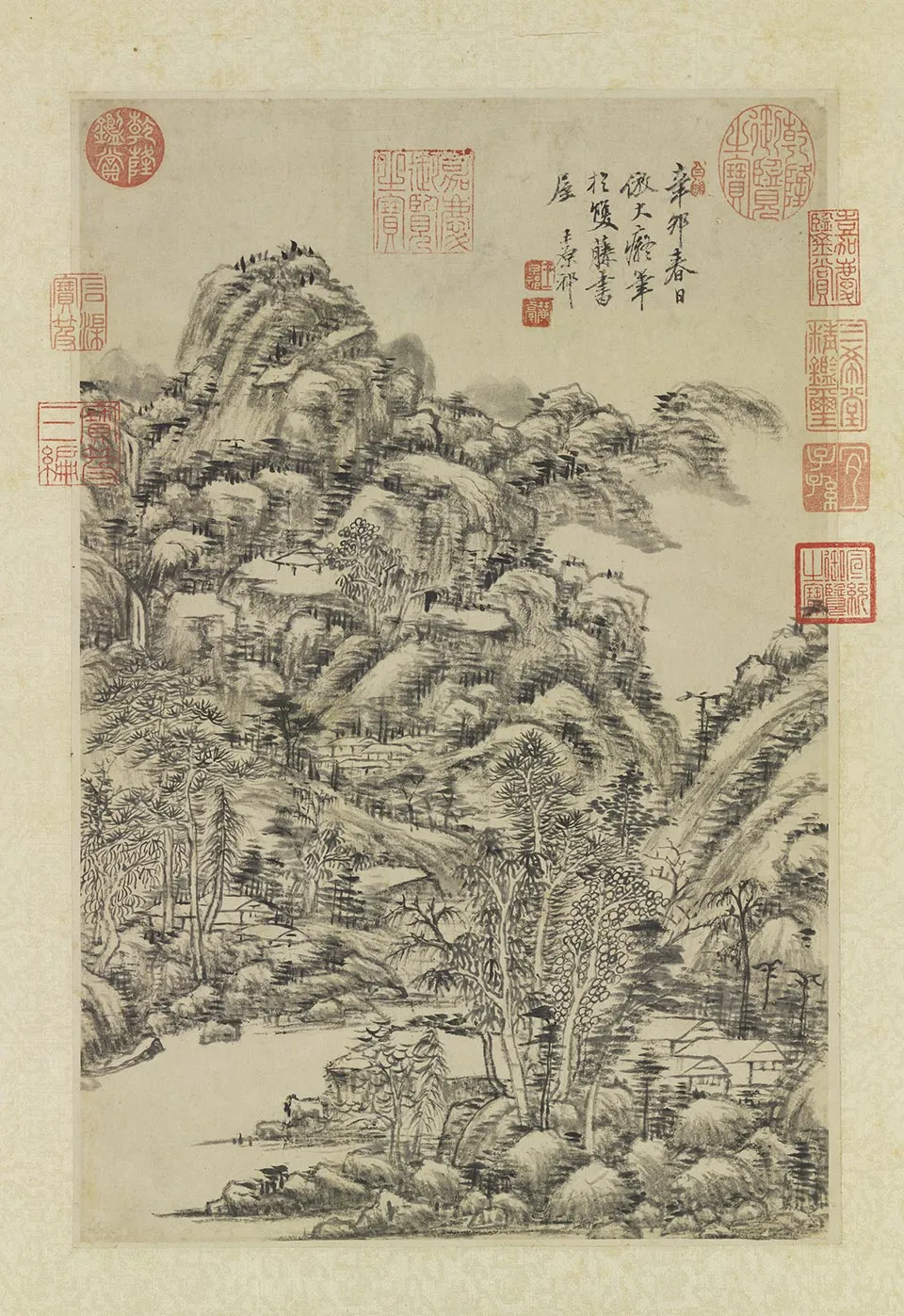 王原祁山水画《仿黄公望山水》
