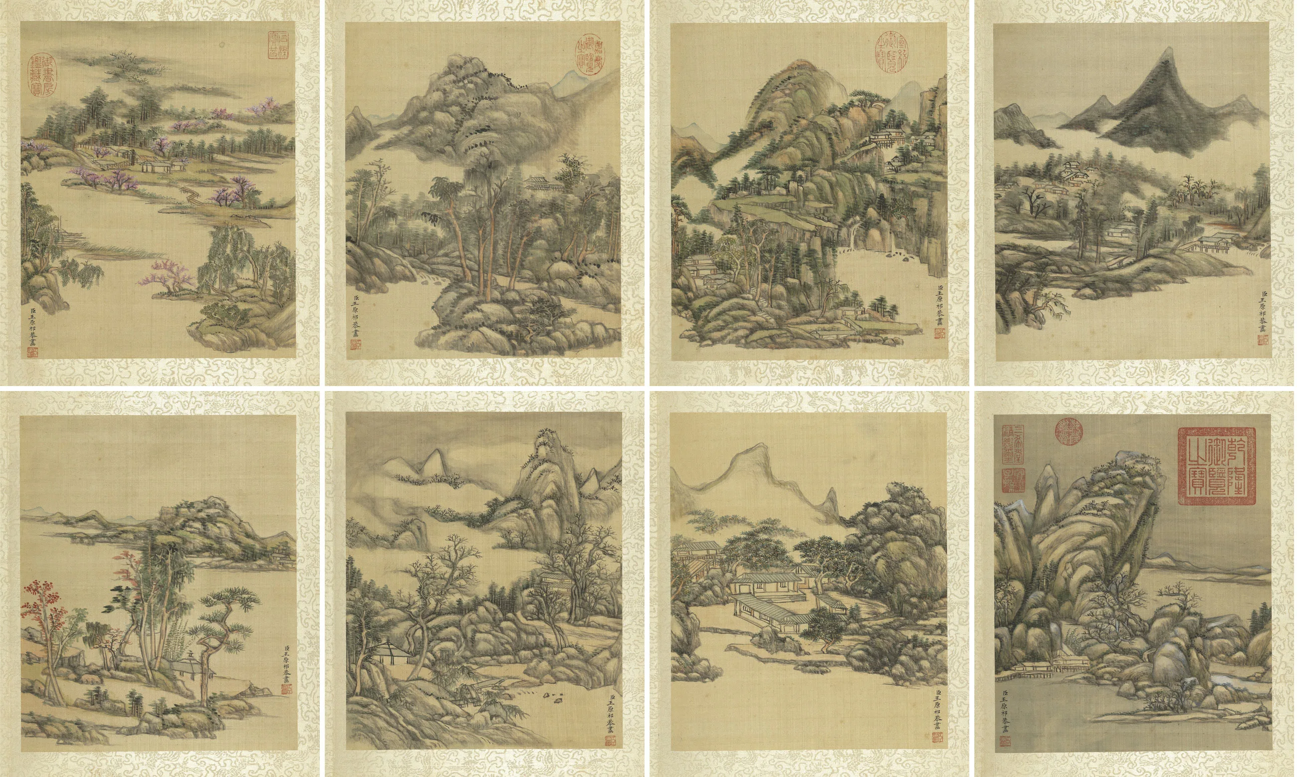 清王原祁画山水册