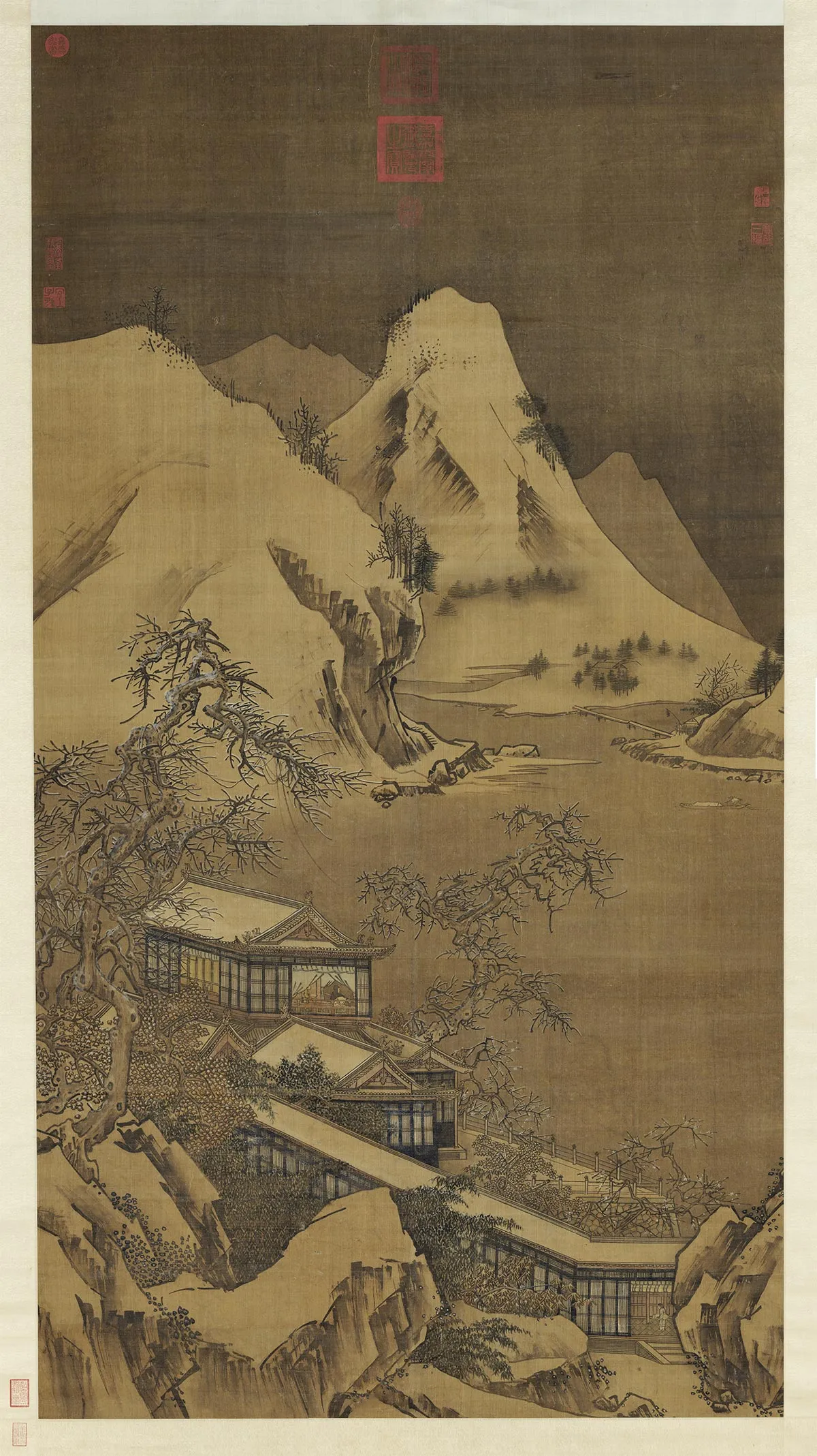 传马远画雪景轴