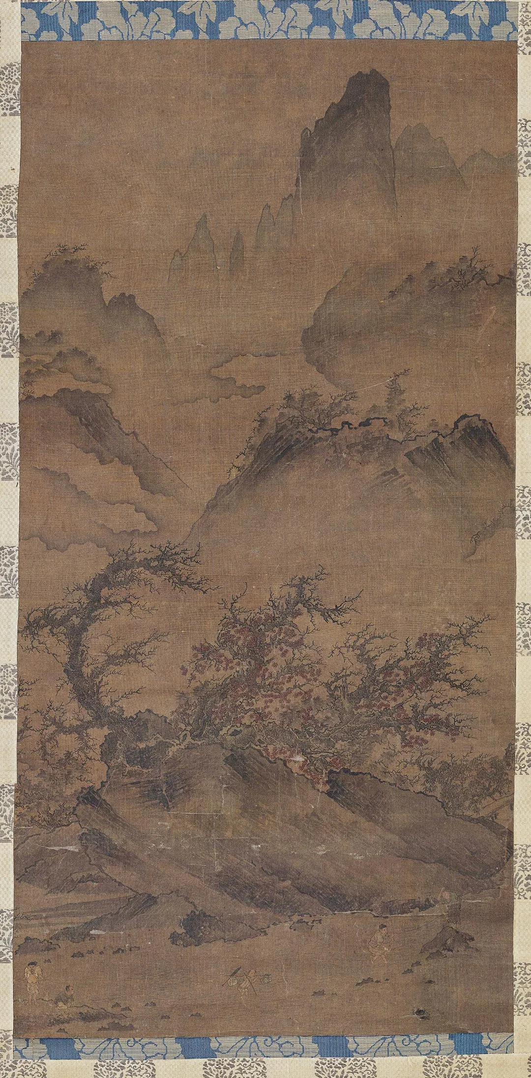 传马远秋景山水人物画《烟霭秋涉图》
