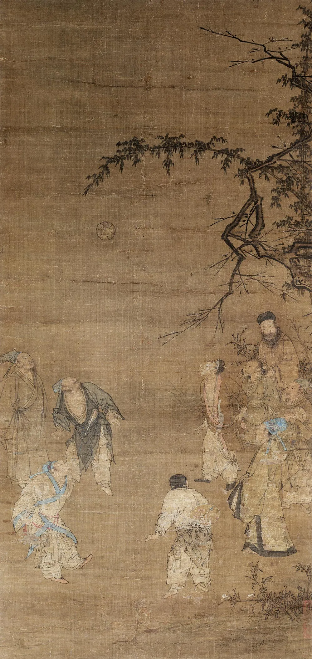 传马远《蹴鞠图》轴