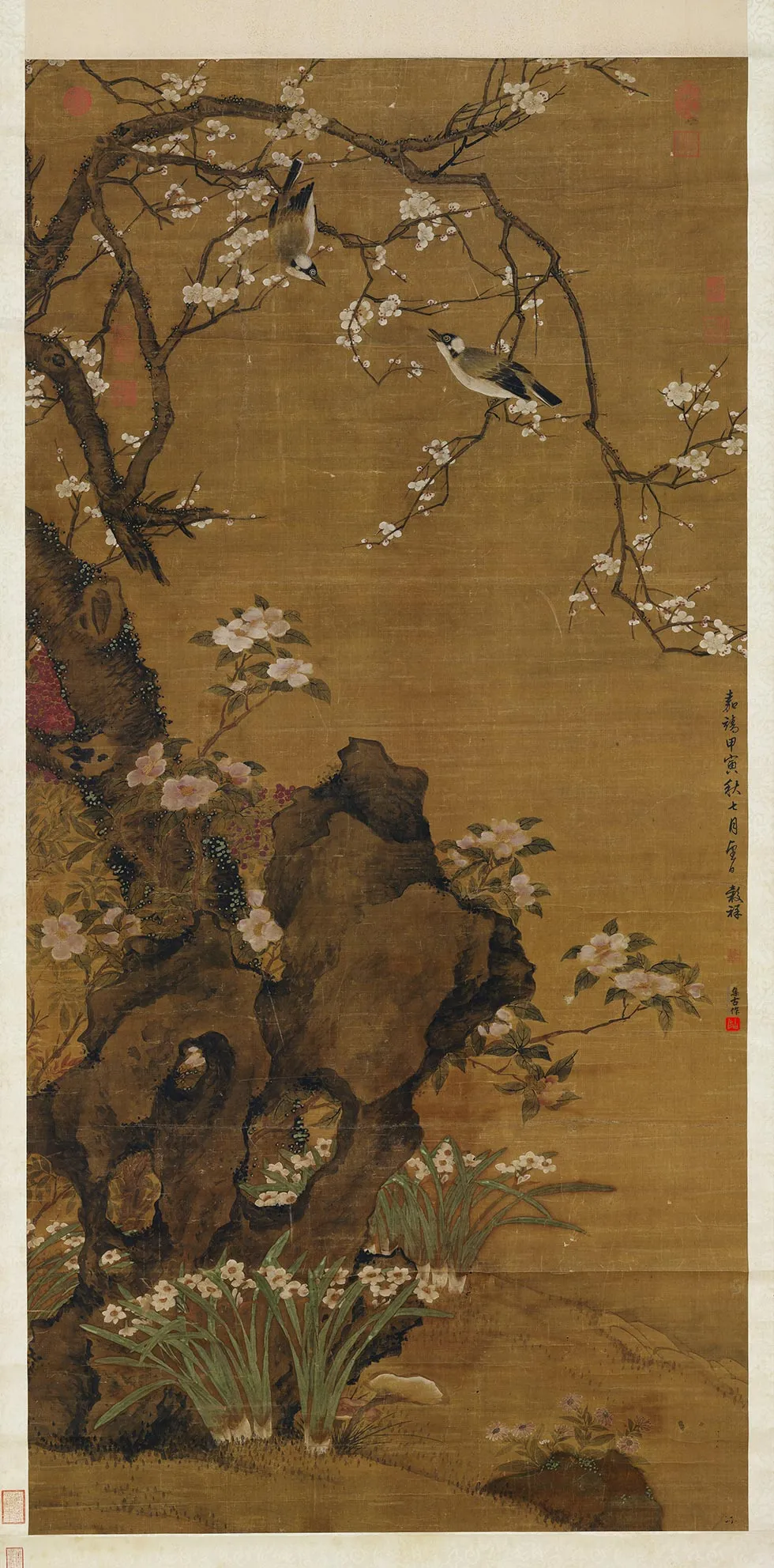 王谷祥画花鸟轴