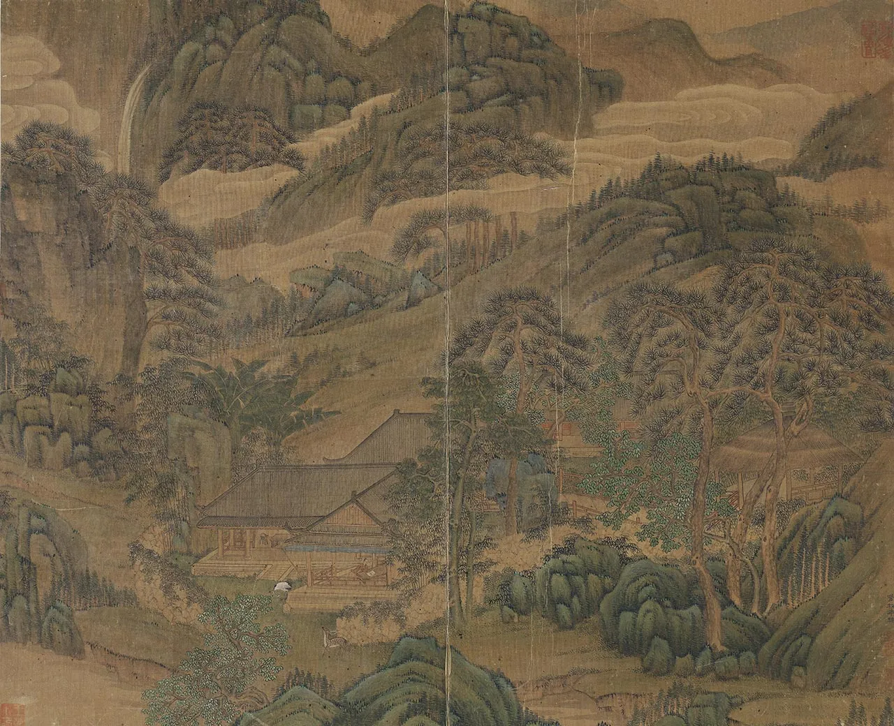 传刘松年《幽居读书图》页