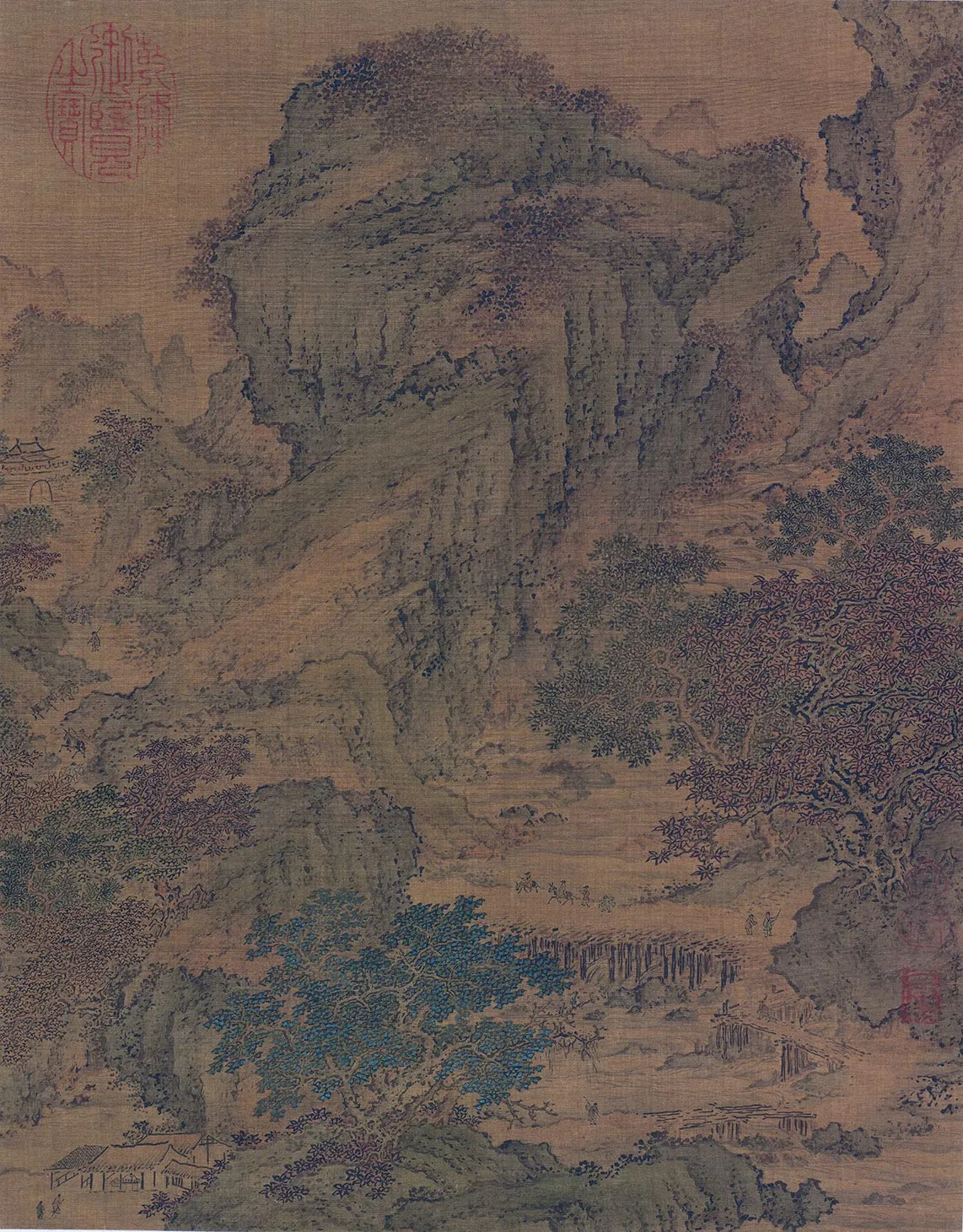 传范宽山水画《重山复岭图》轴
